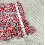 Paloma Blue Alexa Mini Skirt Women's Small Red Blue Silk Ruffle Tiered RTR Photo 7