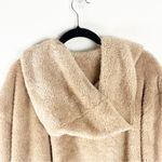 SABRINA LAUREN New York Tan Hooded Fuzzy Long Sleeves Open Front Jacket Size XL Photo 5