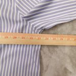 Chico's  Blue White Striped No Iron‎ Cool Max Button Up Shirt size 3 XL Career Photo 3