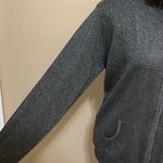 Susan Graver Gray Metallic Hoodie Sweater Jacket Photo 4