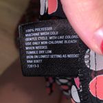 East 5th  black polka dot ruffle front button down blouse Photo 7