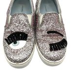 Chiara Ferragni Blink Eye Glitter Slip Ons Sneakers Sparkles Womens Sz EU36 US 6 Pink Photo 12