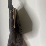 Vintage Dark Brown Gold Clasp Clutch Evening Bag Purse Small Photo 8