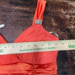 Taboo VTG 90s Y2K  Dress Fairy Maxi Crystal Ruched Orange Mesh sz‎ S Photo 8