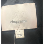 Cinq a Sept Audrey Romper Black Adjustable Flounce Hem Women's Sz. L $365 Size L Photo 5