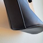 Anthropologie By  Black Raffia Mixed Media Bucket Tote Medium Shoulder Bag Photo 6