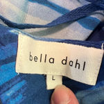 Bella Dahl Blue Palm Leaf Print Halter JumpsuitTropical Summer Beach Vacation L Photo 1