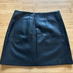 H&M NWT  Black Faux Leather Mini Skirt Photo 0