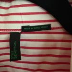 United Colors Of Benetton Red and white striped cotton blouse  Photo 4