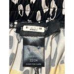 Ashley Stewart Animal Print Wide Leg Pants Pull On Black White Yellow Size 22/24 Photo 3