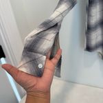 Rails  Womens Top Size L Smoke Ivory Dylan Plaid Long Sleeve Button Up Photo 4