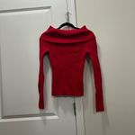 FLAWED Roam Red Blythe Off the Shoulder Sweater Size Medium $218 Photo 1