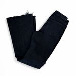 Indigo Rising Black Flare Jeans Size 25 Frayed Hem Stretch High Rise Boho Retro Photo 2