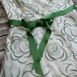 David's Bridal  Women's Strapless Bridesmaid Summer Dress White Green Floral 6 Photo 3