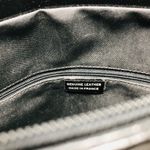 Made in France black leather tote purse Photo 7