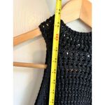 Mango Black Metallic Knit Halter Dress Mini XS Photo 7