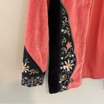 Kaari Blue  Orange Embroidered Open Front Jacket Blazer Boho Size XS NWT Photo 1