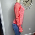 Athleta  Sz Small Pink Orange Long Sleeve Scoop Neck Athletic Shirt Active Gym Photo 8