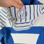 Lululemon Scuba Hoodie Rare Stripe Lapis Blue White Size 4 Photo 6