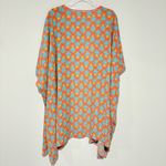Haute society  Leaf Pattern Aztec Kimono cardigan orange blue size medium Photo 1