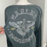 Harley Davidson  Grey Embezzled Long Sleeve Photo 4
