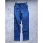 AGOLDE Riley Long Straight Leg Jeans 24 High Rise Blue Dark Wash Classic Luxury Photo 3