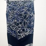 Alto Giro Fun Fitness Floral Colorblock Navy & White High Rise Striped Leggings Blue Size M Photo 7