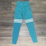 Bombshell sportswear  Blue & White Thigh High Leggings - Size Small Photo 4
