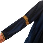 Elizabeth and James Boho Tiered Mini Shift Dress XL RegencyCore Navy Puff Sleeve Photo 6