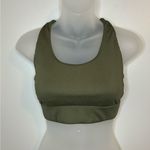 Green Ribbed Racerback Sports Bra Photo 0