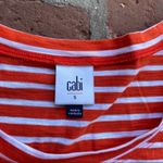 CAbi size small Poolside Orange & white puffy sleeves striped top summer relaxed Photo 7