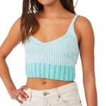 Free People  Here All Day Brami Ribbed Crop Tank Ivory Combo Size XL Photo 1