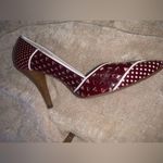 Miss Sixty  red perforated heels y2k Italy designer pumps indie spring boho Photo 3