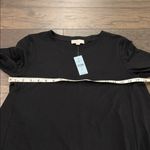 Loft New With Tags  Petite Outlet Black Jersey Knit Swing Dress Sz MP Photo 5