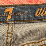 7 For All Mankind Cropped Blue Denim Shorts Photo 2