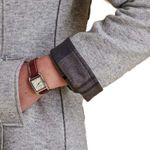 Barbour Women’s Size M Millfire Knit Sweater Jacket Gray Tartan Preppy Old Money Photo 9