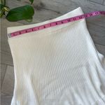 Free People  Solid Gold Ivory Ribbed Knit Mini Skirt Small Photo 8