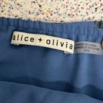 Alice + Olivia  Marybeth Blue Floral Layered Halter Top Silk Blouse Womens Size M Photo 4