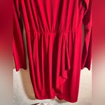 Daisy Fuentes  Red Long Sleeve Dress holiday classic L Photo 3