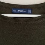 ZARA Knit Green Sweater, High-Low Sweater, Dark Green Sweater, Fall Knits Photo 5