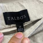 Talbots Cream 100% Linen Lagenlook minimalist Cropped Pants size 16 #734 Photo 1