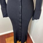 NWT Misha Skylar Black Collared‎ Knit Midi Dress Size M Photo 6