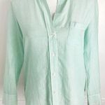 Theory  • Green Seersucker Kaylind Button Up Shirt Photo 0