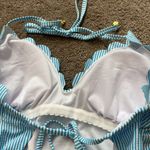 Jessica Simpson  Light Blue Striped One Piece Swimsuit SIZE XL Photo 3