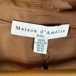 NWT Maison D'Amelie Paris XL Dark Brown Flowy Button‎ Down Dress Shirt Career Photo 1