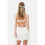 For Love & Lemons  Zahra Mini Dress in White Medium New Womens Party Photo 13