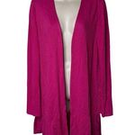 St. John  Ribbed Open Cardigan in Hot Pink Size M Photo 0