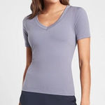 Athleta ✨ RENEW SEAMLESS V-NECK SZ MEDIUM TEE✨ Photo 0