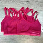 Skechers Sketchers Hot Pink Seamless Racerback Sports Yoga Bra Photo 3