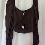 Gianni Bini L Brown  Cropped Top  Photo 0